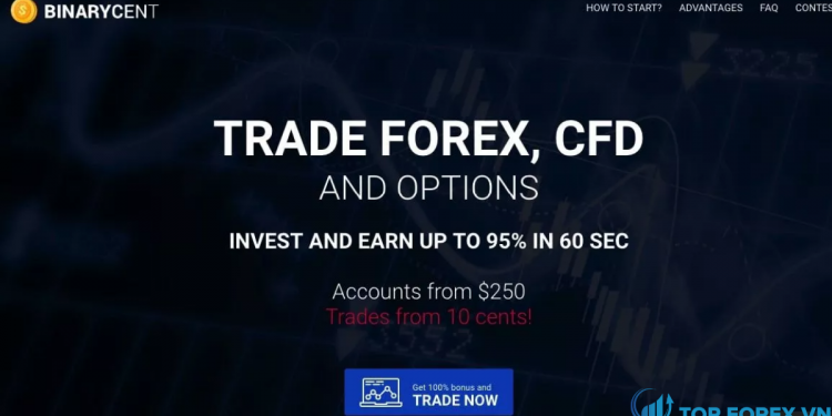 Review chi tiết sàn Binarycent cho các trader