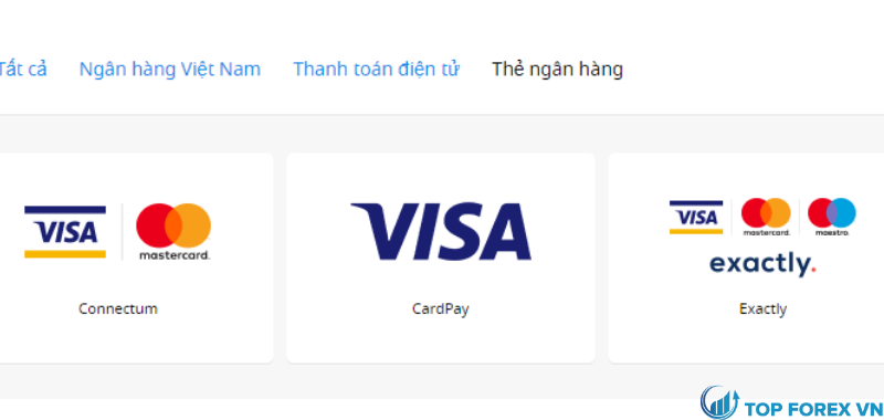 Nạp tiền qua VisaMastercard