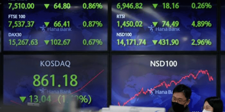 Châu Á tiếp tục sụt giảm chứng khoán toàn cầu