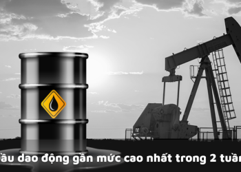 Dầu dao động gần mức cao nhất trong 2 tuần