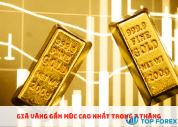 Vàng gần mức cao nhất trong 7 tháng khi biên bản cuộc họp của Fed