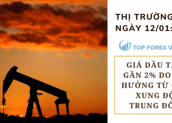 Giá dầu tăng gần 2% do ảnh hưởng từ cuộc xung đột Trung Đông