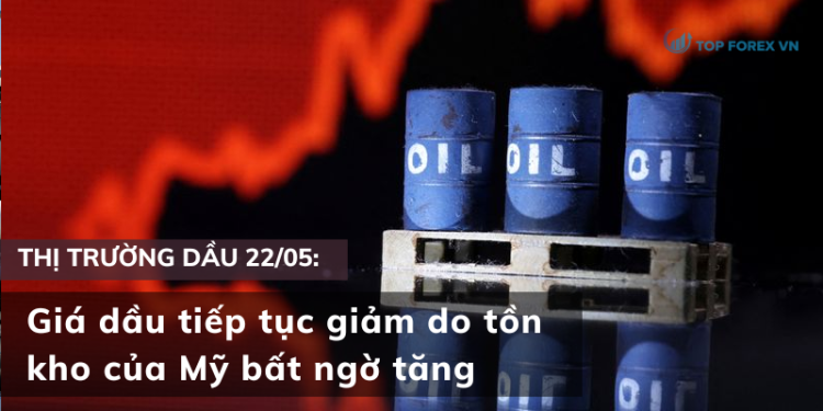 Giá dầu tiếp tục giảm do tồn kho của Mỹ bất ngờ tăng