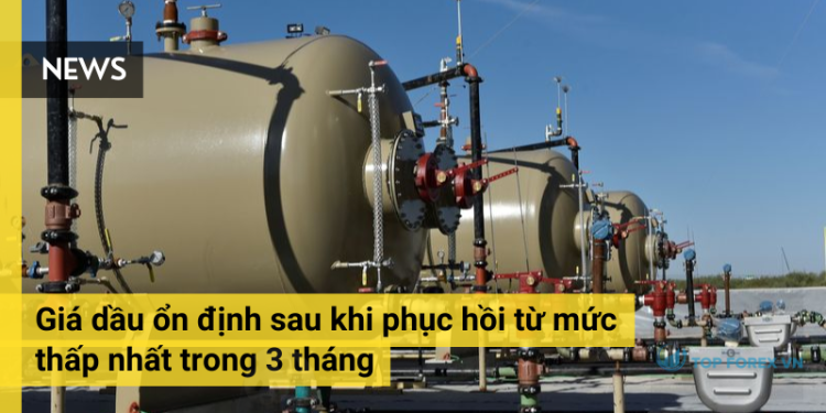 Giá dầu ổn định sau khi phục hồi từ mức thấp nhất trong 3 tháng