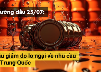 Giá dầu ngày 25/07 giảm do lo ngại về nhu cầu yếu ở Trung Quốc