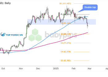 Biểu đồ khung thời gian ngày của Bitcoin (BTC/USD)