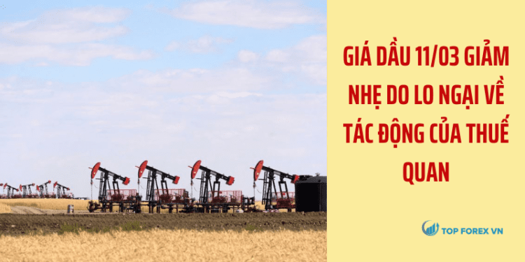 Giá dầu 11/03 giảm nhẹ do lo ngại về tác động của thuế quan