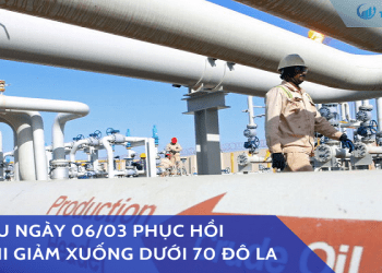 Giá dầu ngày 06/03 phục hồi sau khi giảm xuống dưới 70 đô la