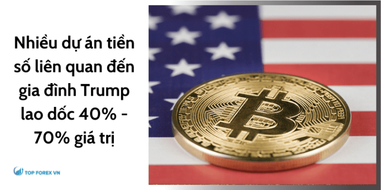 Nhiều dự án tiền số liên quan đến gia đình Trump lao dốc 40% - 70% giá trị